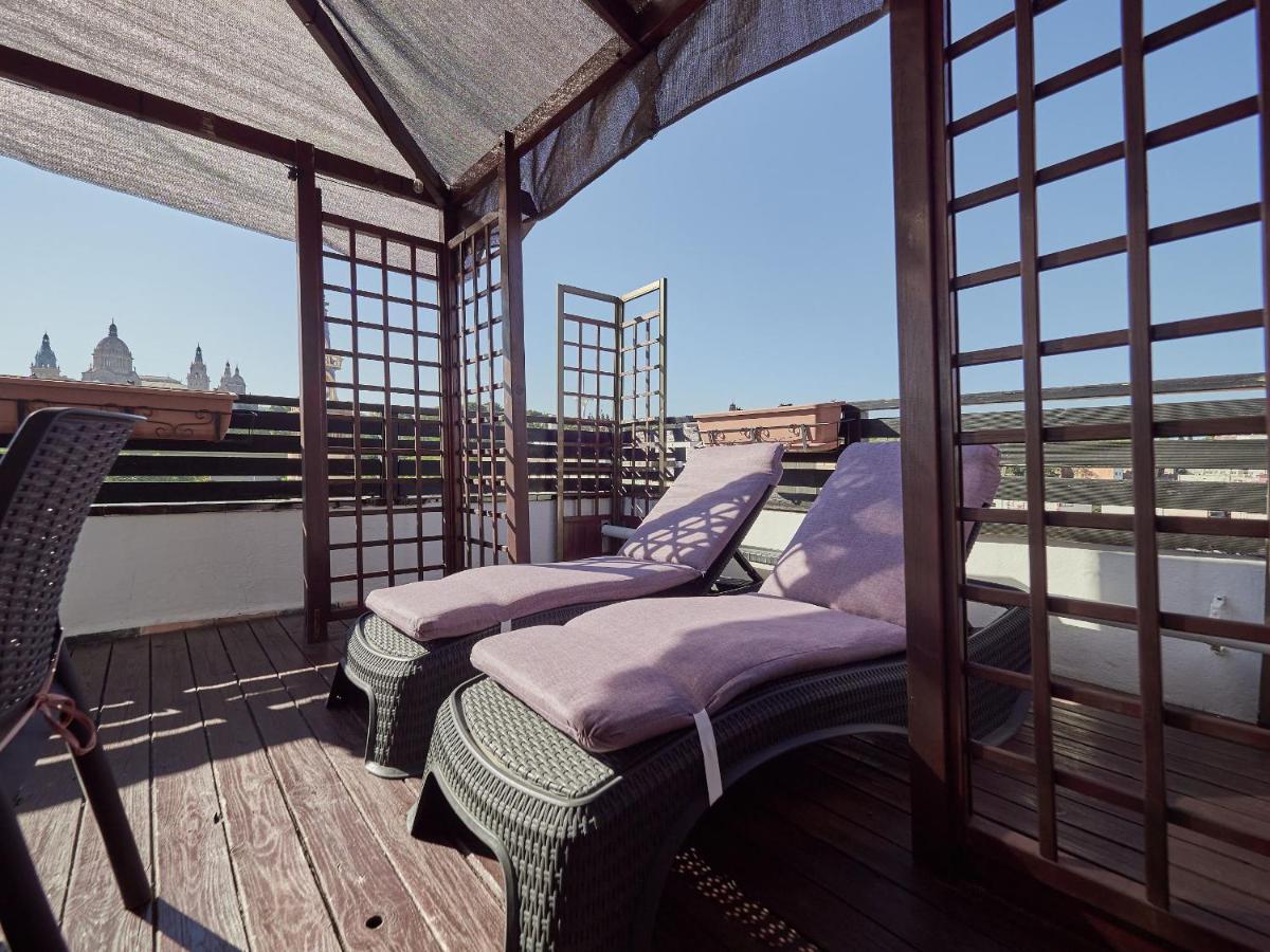 Ferienwohnung Unique Cozy Scenic Penthouse Barcelona Exterior foto